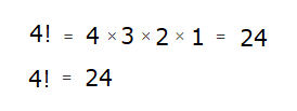 Example of factorials of numbers.