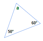 Unknown angle size to find in a triangle.