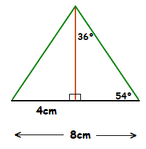 Close up view of a triangle inside Pentagon.