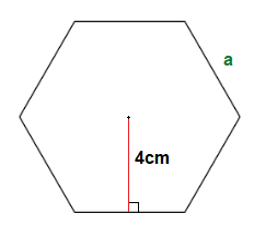 Find area of a Hexagon using the apothem line example.