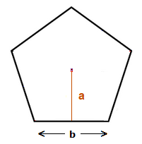 Pentagon apothem line.