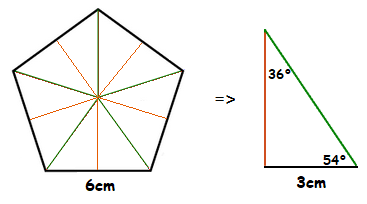 Ten triangles and right angle triangle.