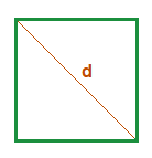 Square with the diagonal of the shape drawn.